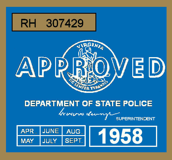 (image for) 1958 Virginia Inspection Sticker